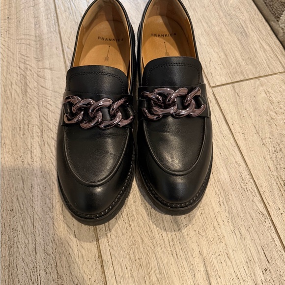 Frankie4 “Saint Black” Loafers with Silver chain - Picture 4 of 6